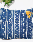 Square Waterproof Toiletry Bag | Natural Indigo Geo