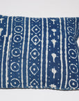 Square Waterproof Toiletry Bag | Natural Indigo Geo