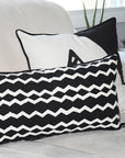 Cotton Lumbar Pillow | Geri Black