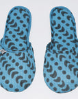 House Slippers | Crescent Dot Azure