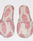 House Slippers | Feathers Red