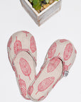 House Slippers | Feathers Red