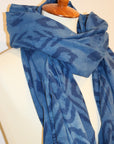Cotton Voile Scarf | Kuta Ikat Indigo