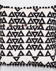 Cotton Throw Pillow | Anushka Egret + Black
