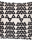 Cotton Throw Pillow | Anushka Egret + Black