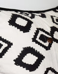 Cotton Throw Pillow | Bali White + Black