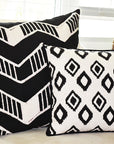 Cotton Throw Pillow | Bali White + Black