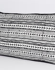Cotton Lumbar Pillow | Shela Black + White