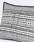 Cotton Lumbar Pillow | Shela Black + White