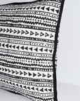 Cotton Lumbar Pillow | Shela Black + White