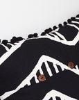 Cotton Throw Pillow | Chari Black