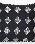 Cotton Throw Pillow | Frida Black