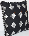 Cotton Throw Pillow | Frida Black
