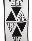 Cotton Silk Scarf | Triangles White