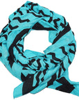 Cotton Silk Scarf | Geri Teal