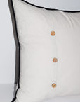 Cotton Throw Pillow | Triangles Black