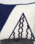 Cotton Throw Pillow | Triangles Indigo