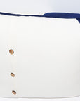 Cotton Throw Pillow | Triangles Indigo