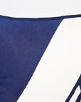 Cotton Throw Pillow | Triangles Indigo