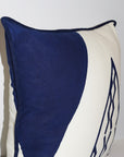 Cotton Throw Pillow | Triangles Indigo