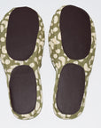 House Slippers | Crescent Dot Olive