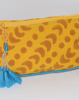 Canvas Cosmetic Pouch | Crescent Dot Yellow