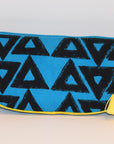 Canvas Cosmetic Pouch | Triangles Azure