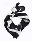 Cotton Silk Square Square Scarf | Frida Black