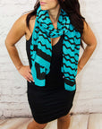 Cotton Silk Scarf | Geri Teal