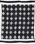Cotton Silk Square Square Scarf | Frida Black
