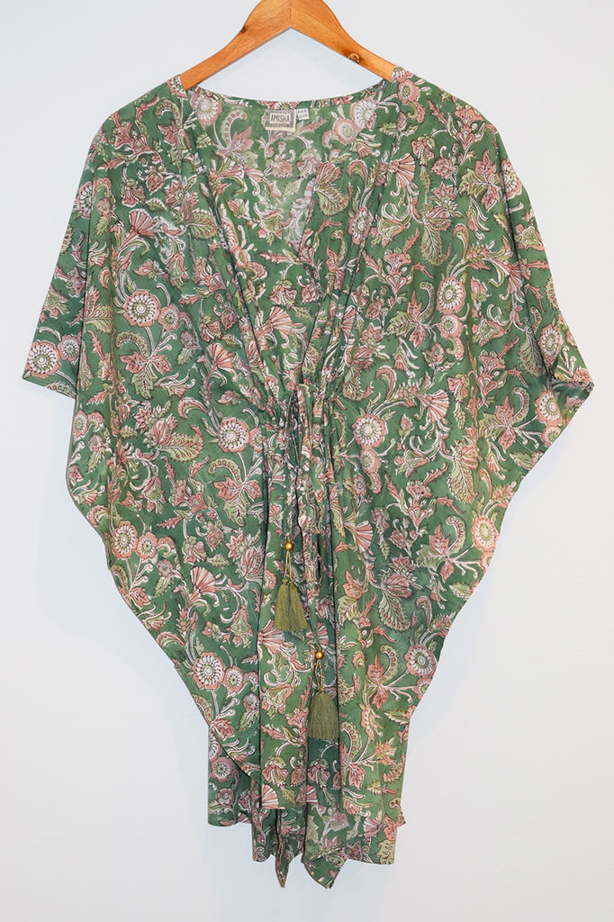 Amisha Short Kaftan | Moss