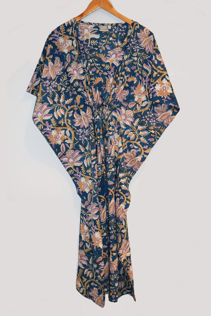 Amisha Long Kaftan | Marine Floral