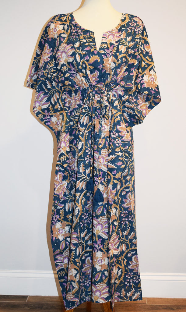 Amisha Long Kaftan | Marine Floral