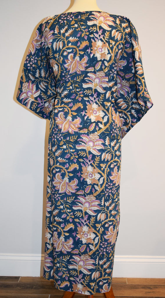 Amisha Long Kaftan | Marine Floral