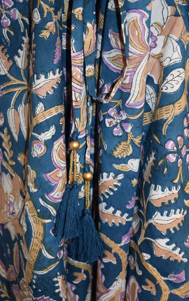 Amisha Long Kaftan | Marine Floral