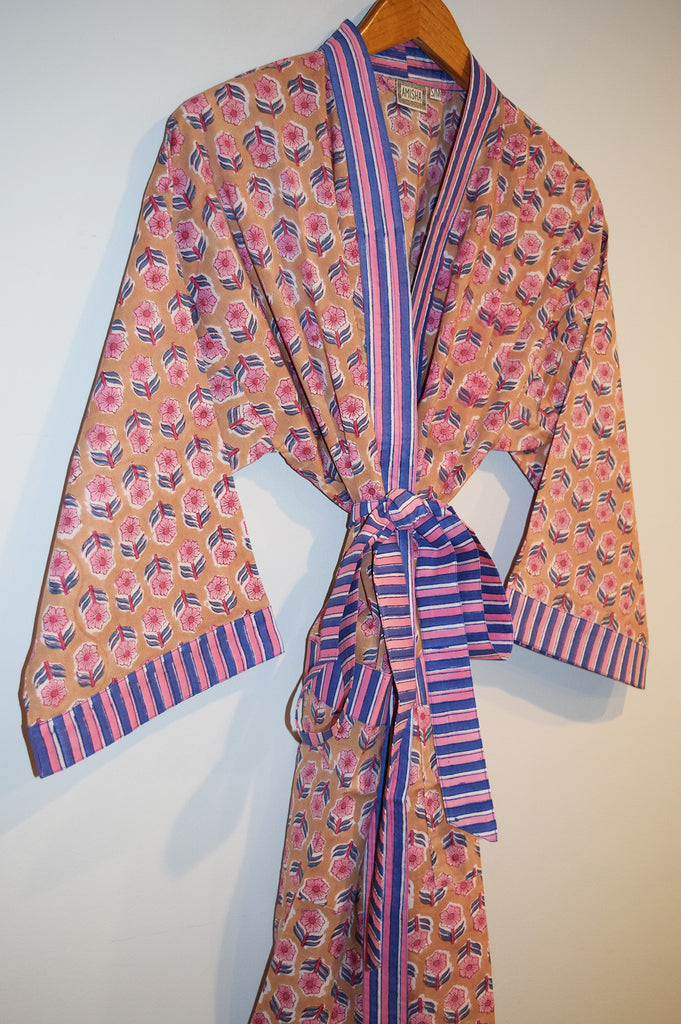 Kerala Short Robe | Clay