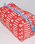 Large Canvas Waterproof Toiletry Bag | Dot Dash Poppy