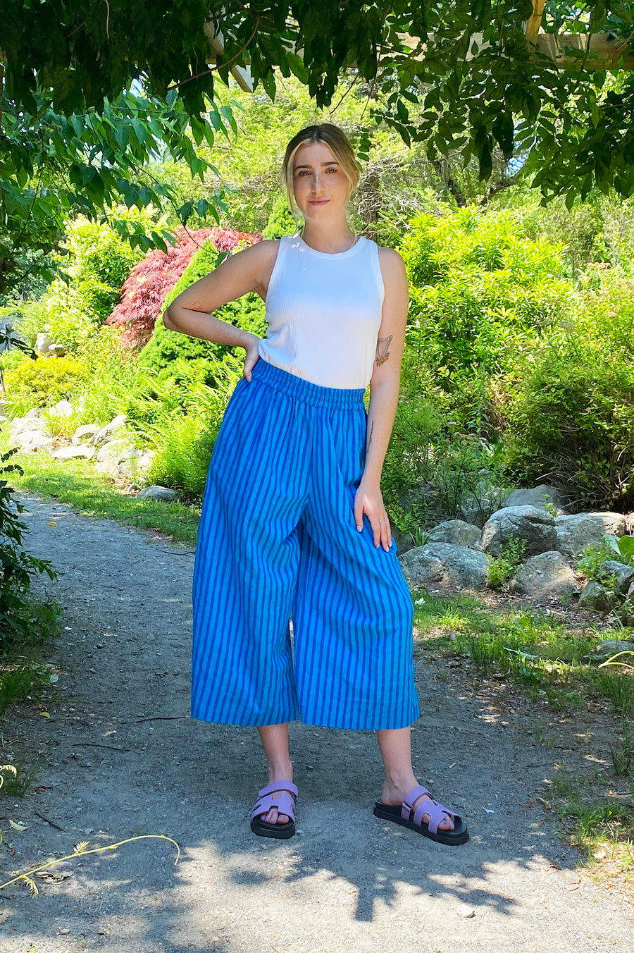 Easy Pant | Blue Stripe