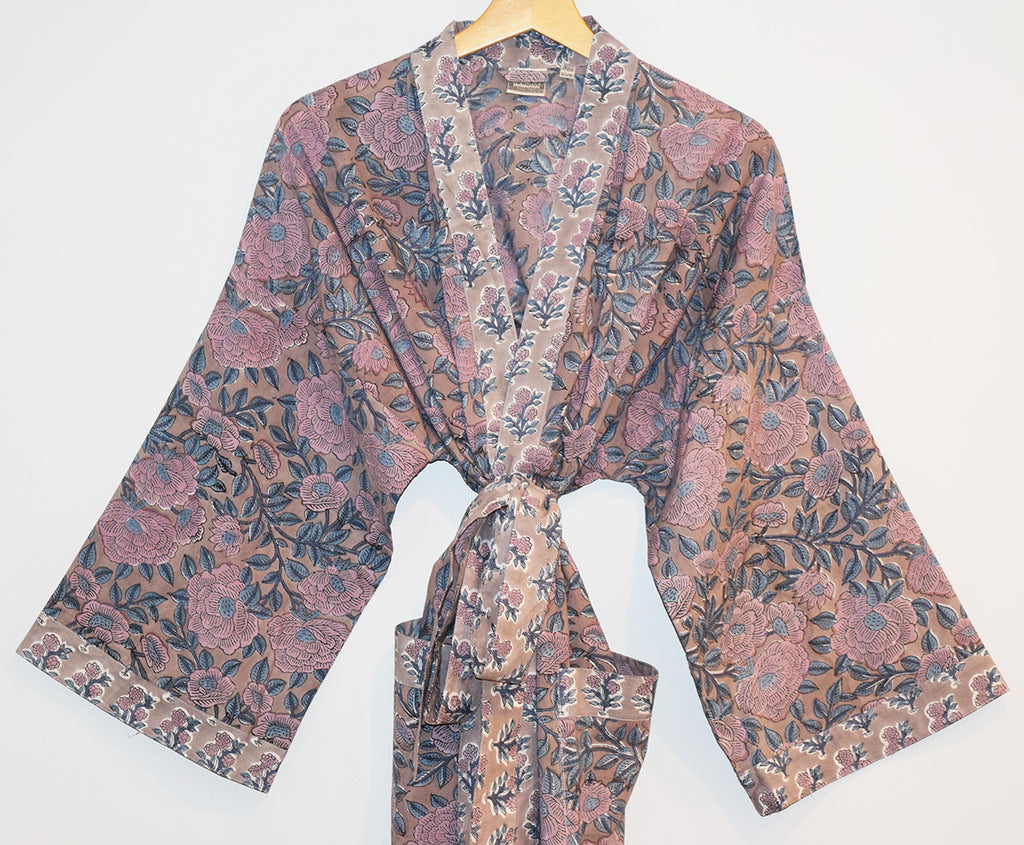 Jakarta Midi Robe | Mauve Floral