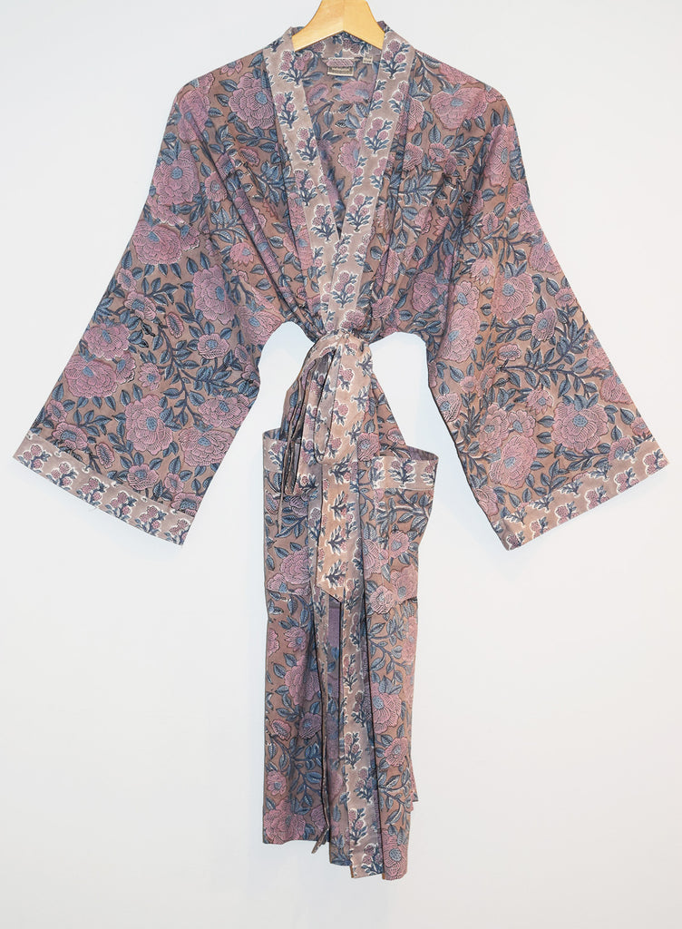 Jakarta Midi Robe | Mauve Floral