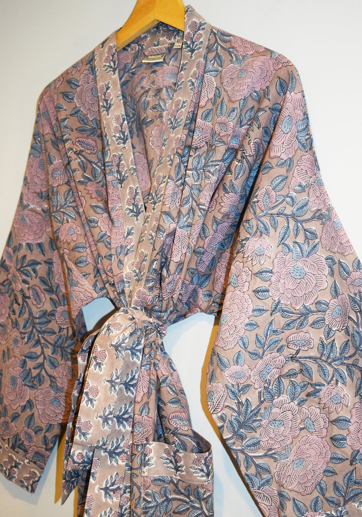 Jakarta Midi Robe | Mauve Floral