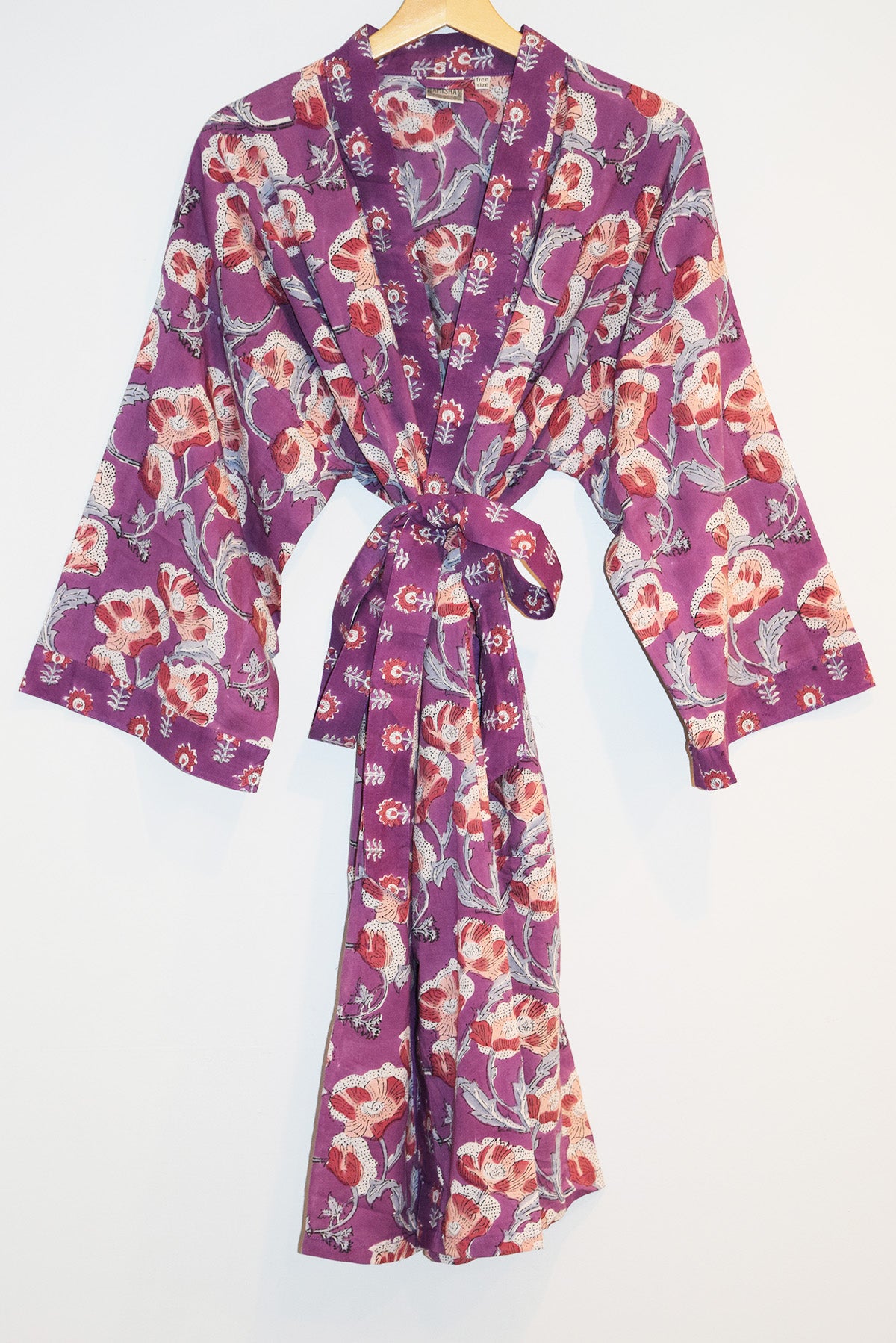 Amisha Hand Block Printed Jakarta Midi Robe | Tiger Lilies – Amisha Design
