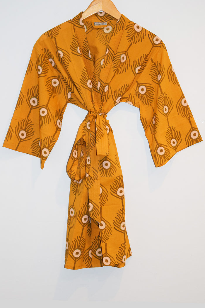 Kerala Short Robe | Plumes Amber