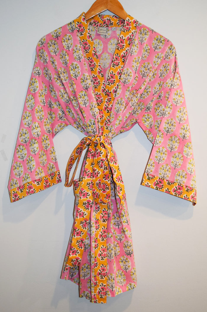 Amisha | Hand Block Printed Kimono Robes + Cotton Bathrobes – Amisha Design