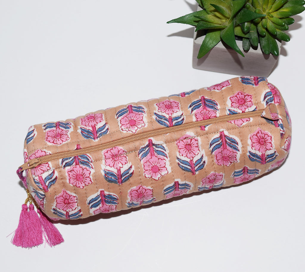 Long Waterproof Cosmetic Pouch | Clay