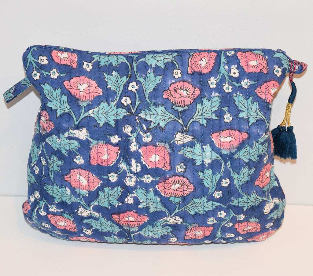 Square Waterproof Toiletry Bag | Peonies