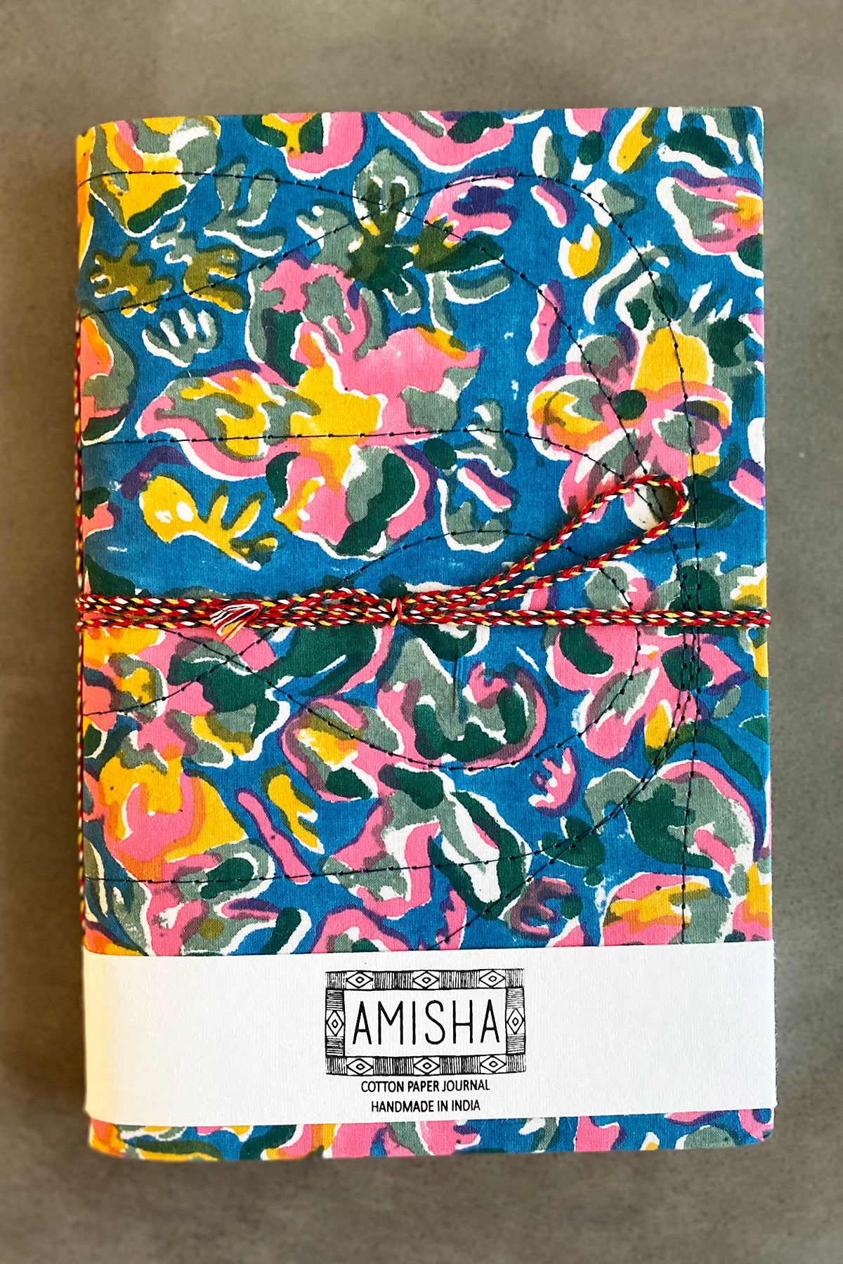 Handmade Paper Grande Journal | Blue Abstract