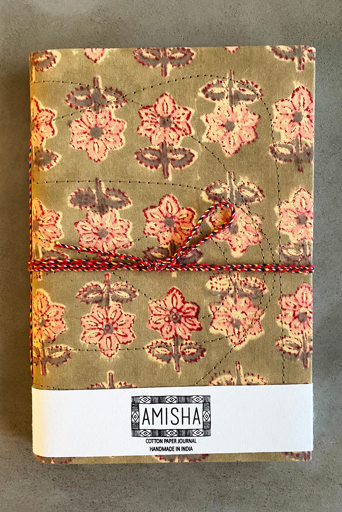 Handmade Paper Grande Journal | Olive
