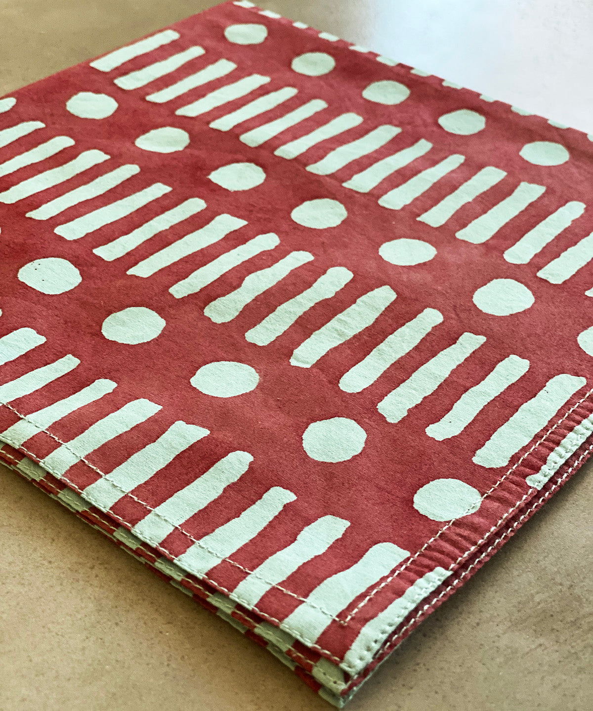 Set of 4 Cotton Napkins | Dot Dash Henna