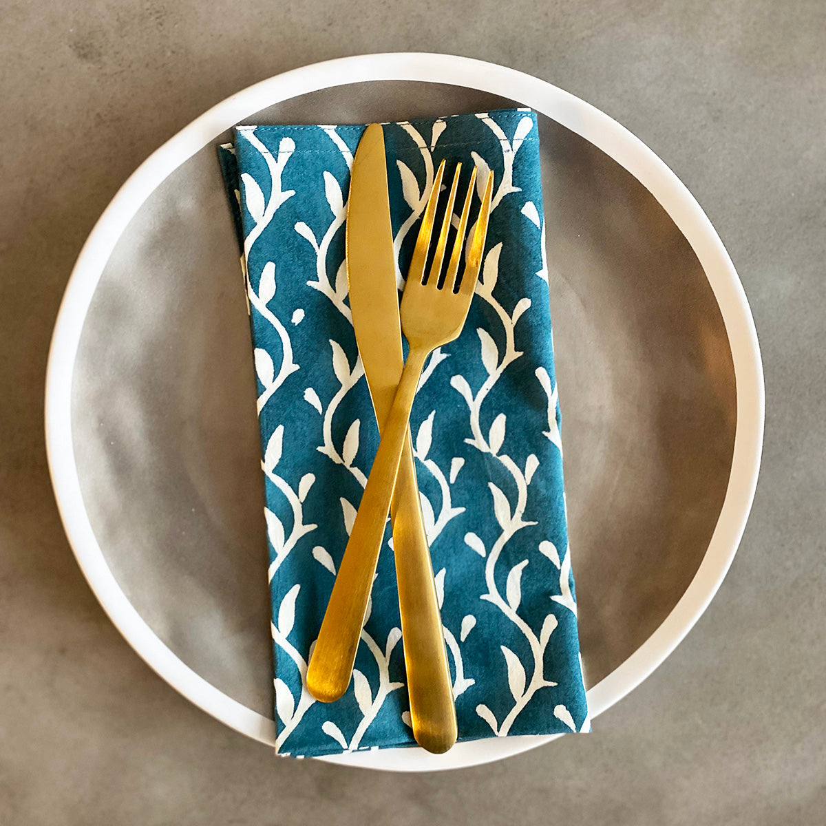 Set of 4 Cotton Napkins | Vines Forest